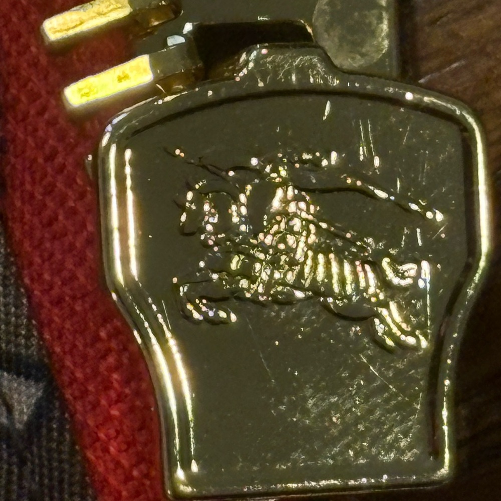 Burberry Brown Patterned Light Jacket with Red Ac… - image 13